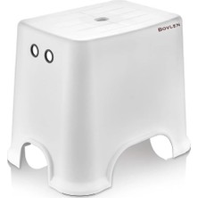 Kaydırmaz Banyo Taburesi, 120 kg Taşıma Kapasiteli Kaymaz Banyo Taburesi, Çocuk Taburesi, 1. Sınıf Sert Plastik, (E-B-Y 30X42X34 Cm)