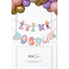 Pekshop Prenses Iyi Ki Doğdun Banner Prenses Tema Doğum Günü Parti Süsleri Ipe Dizili Duvar Süsü