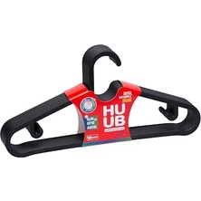 Hanger Plastik Slim Askı, Elbise Askısı, Siyah Askı (Standart, Adet, 30)