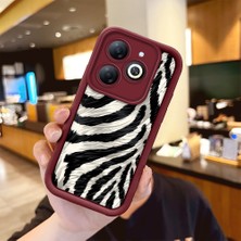 Ucuc Tecno Spark 20/20C/GO 2024 Uyumlu Burgundy Silikon Kılıf Sevimli Desenler Kamerayı Koruyan Anti-Çarpma Kılıf