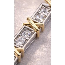 Stainless Steel Taş Detaylı x Desen Gold Çelik Bileklik – Lüks & Işıltılı Tasarım