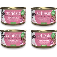 Schesir Ton ve Jambonlu Tam ve Dengeli Jöleli Kedi Konservesi 85 Gr. x 4 Adet