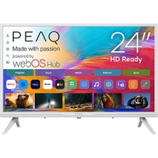 Peaq 24P7000W 24 Inç 60 Ekran Dahili Uydu Alıcılı Webos Hd LED Tv Beyaz