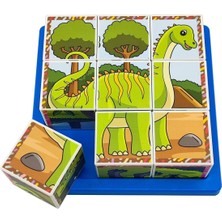 Dinozorlar 3D Küp Puzzle, Seri 2, 9 Küp 6 Dinazor Yapboz