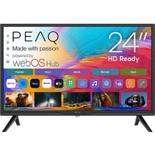 Peaq 24P7000B 24 Inç 60 Ekran Dahili Uydu Alıcılı Webos Hd LED Tv Siyah