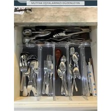 8'li Şeffaf Akrilik Ayarlanabilir Teleskopik Çekmece Bölücü Organizer – Çok Amaçlı Düzenleyici Set