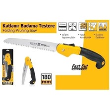 Katlanır Budama Testeresi 180 Mm, Yüksek Karbonlu Çelikten Imal Edilmiş, Taşlanmış Krom Kaplı Yüzey