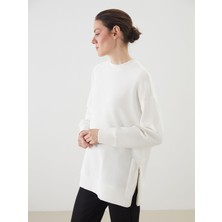Lc Waikiki Yeni Sezon Bisiklet Yaka Oversize Kadın Sweatshirt Tunik