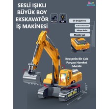 Brother Toys Inşaat Aracı Kepçe Ekskavatör Sesli Işıklı Müzikli Oyuncak Araba 36 Cm.