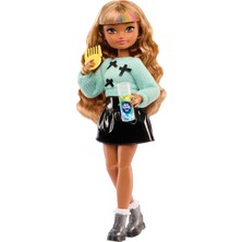 Besties Bebek ve Aksesuarları, Çıkarılabilir Kıyafetleriyle Eklemleri Bükülebilen, Dalgalı Kahverengi Saçlı Zia Bebek, Saç ve Ay Temalı 7 Aksesuar, JGG36