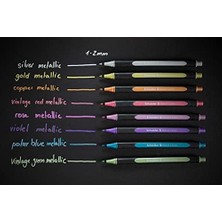 Metallicliner 020 (Strichstärke 1-2 Mm) 4er Etui: Silver, Gold, Copper, Violet