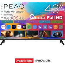Peaq 43Q90 43 Inç 108 Ekran Dahili Uydu Alıcılı Webos Full Hd QLED Tv