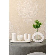 Szn Home Design Dekoratif I Love You Vazo Sunumluk Ev Dekorasyon Set (Çiçekler Dahil Değildir)
