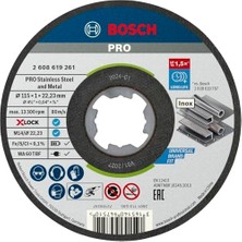 Professional 10 Adet Düz Kesme Diski Standart (Inox, X-Lock, Ø115 Mm, Delik Çapı: 22,23 Mm, Kalınlık: 1 Mm), Ø 115 mm