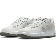 Nike Air Force 1 Lv8 Gs Unisex Gri Beyaz Deri Genç Sneaker Spor Ayakkabı / HJ4561-001