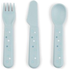 Done By Deer Done by Deer - Happy Dots - Çatal, Kaşık ve Bıçak Seti - Mavi