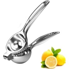 Profesyonel Paslanmaz Çelik Limon Sıkacağı, Manuel Narenciye ve Limon Presi, Ergonomik Kollu, Kolay Yıkanabilir, Büyük Boy (24 Cm)