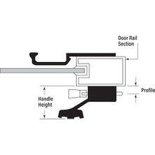 C 1000 Diecast Finish, Sürgülü Kapı Yüzeye Montaj Kolu Kancalı (Tek Paket)