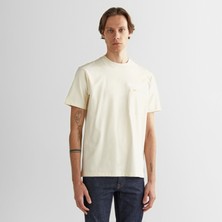 Gant Erkek Krem Regular Fit Bisiklet Yaka Logolu T-Shirt