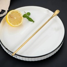 304 Çelik 19 cm Renkli Kokteyl Kahve Kaşığı 4 Adet