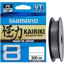 Shimano Kairiki 8x 300M 0.160MM/10.3KG Steel Gray Örgü Ip Misina