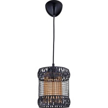 Aşiyan Tekli Avize Siyah