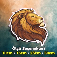 Sb Store Aslan Temalı Oto Araç Motosiklet Kask Notebook Duvar Sticker Etiket Model 26