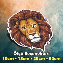 Sb Store Aslan Temalı Oto Araç Motosiklet Kask Notebook Duvar Sticker Etiket Model 23