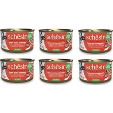 Schesir Ton ve Karidesli Tam ve Dengeli Jöleli Kedi Konservesi 85 Gr. x 6 Adet