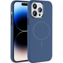 Roketcim iPhone 14 Pro Max Kılıf M-Safe Şarj Özellikli Metal Kamera Çerçeveli Edi Silikon Kapak