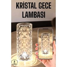 Novytech Kristal Dokunmatik ve Kumandalı Masa ve Gece Lambası - Lisinya
