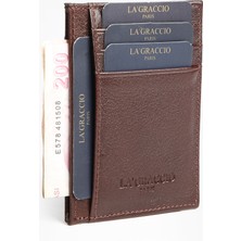 La'Graccio Paris Lagraccio Paris Redon Hakiki Deri Çok Bölmeli Kartlık