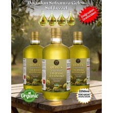 Olives %100 Doğal Taş Baskı Erken Hasat Zeytinyağı 2250 Ml (750 Ml x 3 Cam Şişe)