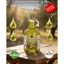 Olives %100 Doğal Taş Baskı Erken Hasat Premium Zeytinyağı 1 Lt. Cam Şişe