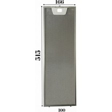 Akat En 166MM Boy 515MM Tek Tırnaklı Aspratör Filtresi