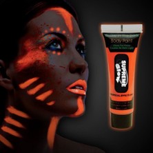 Die Grup Karanlıkta Parlayan Fosforlu Neonlu Glow Parti Yüz Boyası Vücut Kremi Turuncu Renk DIEGRP-RSEV34