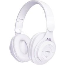 Efura Efr M6 Plus Ayarlanabilir ve Katlanabilir Kulak Üstü Bluetooth Kulaklık-Beyaz