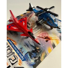 Mavi Su Dünyası Sürtmeli Uçak ve Helikopter Seti 2' Li Set 19X12 cm