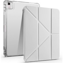 Efura iPad Air 11 2025 M3 Kılıf Efr Tri Folding Kalem Bölmeli Standlı Kılıf - Gri