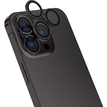 Efura iPhone 15 Pro Max Uyumlu Efr Cl-13 Kamera Lens Koruyucu-Siyah