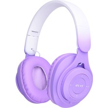 Efura Efr M6 Plus Ayarlanabilir ve Katlanabilir Kulak Üstü Bluetooth Kulaklık-Mor