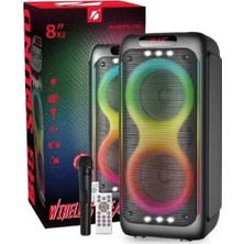 Tg Taşınabilir Bluetooth Hoparlör LED Işıklı Karaoke Ses Sistemi, Mikrofon Parti Veya Toplanti Anfisi