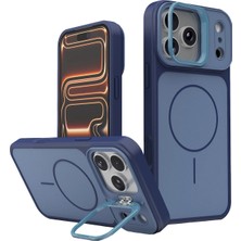 Dorenta  Apple Iphone 17 Pro Max Pale Magsafe Standlı Kapak - Mavi