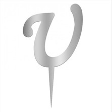 Die Grup Gümüş Renkli Harf Pasta ve Kek Pleksi DIE-GRPBJT34