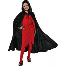 Die Grup Kapşonlu Siyah Pelerin - Şapkalı Pelerin 90 cm DIEGRP-RSETT34