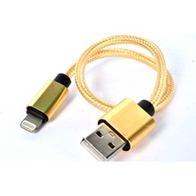 Efura Gold 30 cm Halat Lightning USB Kablo