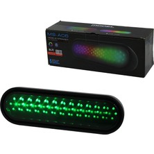 Die Grup 2x2 Inç Bluetooth Wireless Rgb Işıklı Hoparlör Speaker Typc-E To USB Şarjlı 5W (4887) Dıegrp-R