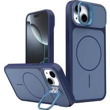 Dorenta  Apple Iphone 14 Pale Magsafe Standlı Kapak- Mavi