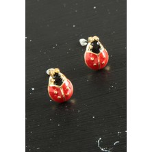 Die Grup Uğur Böceği Mineli Minik Küpe DIE-GRPBJT34