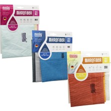 Die Grup 3pcs 40X60MM Neon-An.kahve-Gold Mix Mikfrofiber Sihirli Bez Deterjana Gerek Yok Cam- Araba- Mu